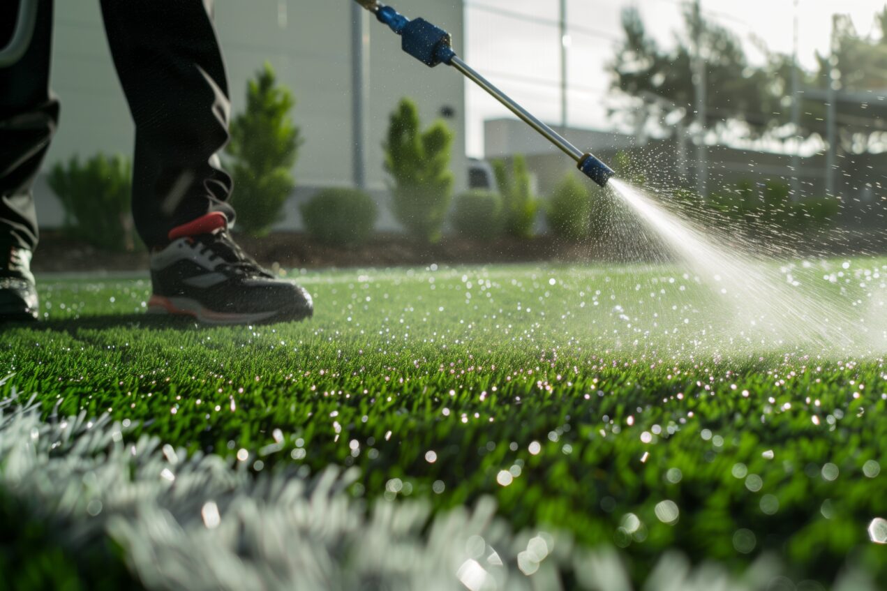 Water the turf